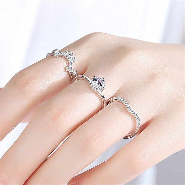 2 in 1 Couple Fashion Open Ring PW852