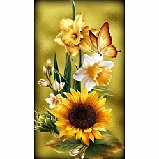 DIY 5D Full Round Drill Diamond Painting- Flower(30X48) PW709