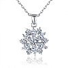 Sparkly Snowflake Pendant Necklace PWB335