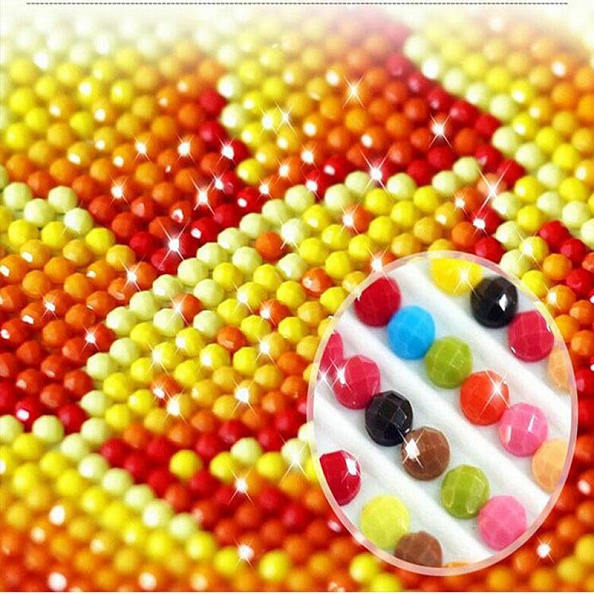 Partial Round Drill 5D Diamond Painting Kit colorful rose-PW544