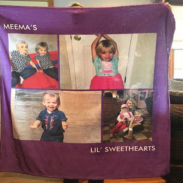 Custom Blankets Personalized Photo Blankets Custom Collage Blankets with 4 Photos PW288