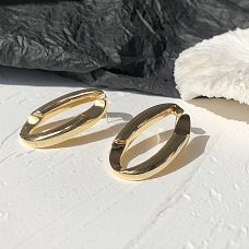 U-shape Retro Metal Hoop Earrings PWB075