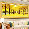 5D DIY Full Drill Diamond Painting Yellow Larch Cross Stitch Embroidery Kit PW592