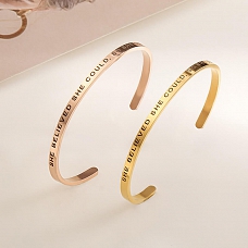 SHE BELIEVED SHE COULD SO SHE DID Inspirational Bangle PWB394