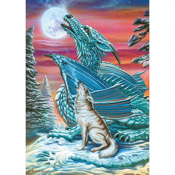 Moon Wolf Full Drill 5D Diamond Painting Kit PW462