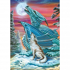 Moon Wolf Full Drill 5D Diamond Painting Kit PW462