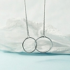 Double Circle Necklace Daughter Gift PWB387