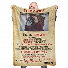 Personalized Custom Wife Blanket Valentine's Blanket Fleece Blanket PW503