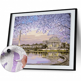 Diy  Paint by Number Kits- Lakeside Pavilion PW648