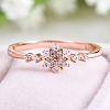 S925 Sterling Silver Snowflake Ring PWB241