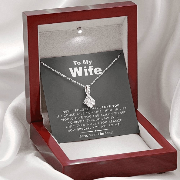 To My Wife Never Forget That I Love You Necklace PWB201
