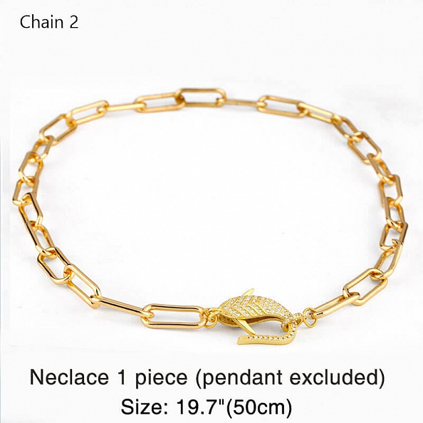 Colorful zircon necklace PW996