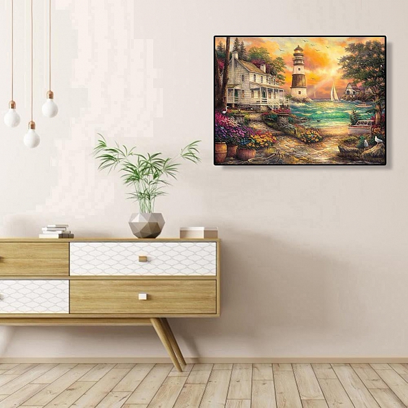 Paint By Numbers-DIY Woodland Hut(40*50 CM) PW623