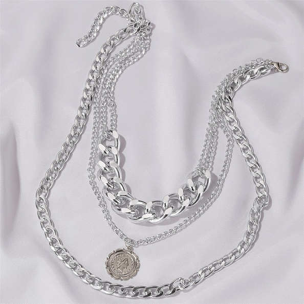 Multilayer Portraits and COINS Necklace PW947