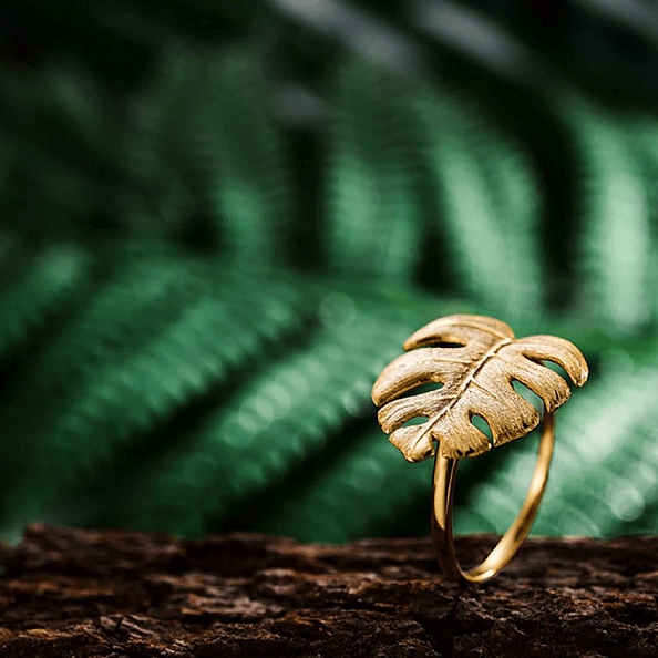 Monstera Leaf Ring PWB247