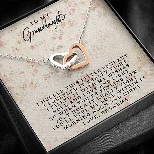 Love Your Granddaughter Interlocking Hearts Necklace PWB108