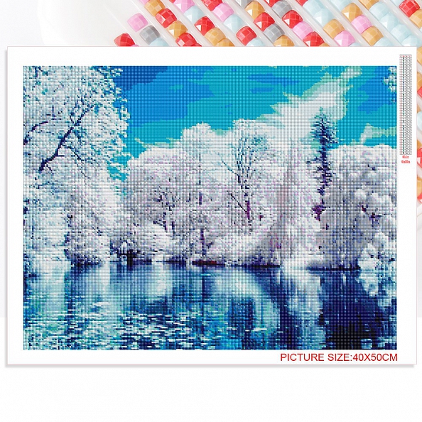 Full Drill 5D Diamond Painting Kit (DIY) -snow-covered landscape PW532