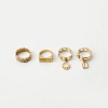 Simple Lock Flower Ring Set PW925