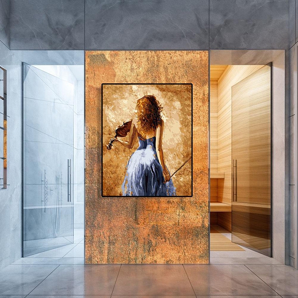 DIY Paint By Numbers Kit(40x50cm)-Violin Woman PW786