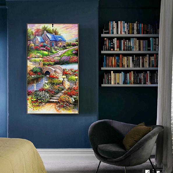 DIY Flower Crystal Rhinestone Diamond Painting(85*45cm) - Countryside PW778