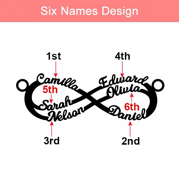 Personalized Infinity Name Necklace Sterling Silver PW906