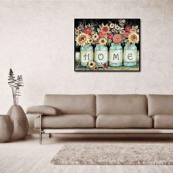 DIY Paint By Numbers Kit(16x20in40x50cm) - Home Flower PW772