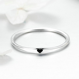 Minimalist Heart Couple Ring PWB447