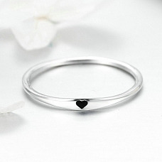 Minimalist Heart Couple Ring PWB447