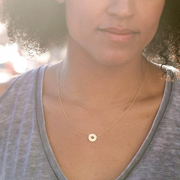 Meaningful Daughter Gift - Compass Necklace PWB385