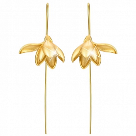 S925 Magnolia Dangle Earrings PWB400