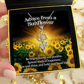 Take some advice from a sunflower necklace PWB217