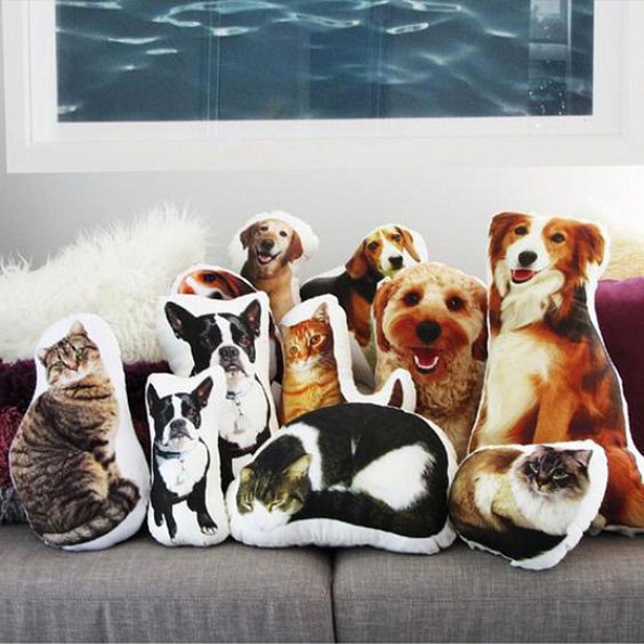 Custom Pet Photo Pillow, Custom Pet Face Pillow, 3D Portrait Pillow PW087