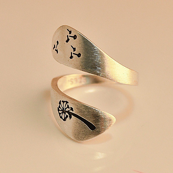 Natural landscape engraved ring PWB219