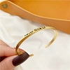 Never Give Up Gold Cuff Bracelet PWB383