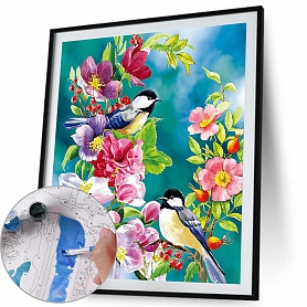 DIY Paint By Numbers Kit(40x50cm) Birds Flowers PW752