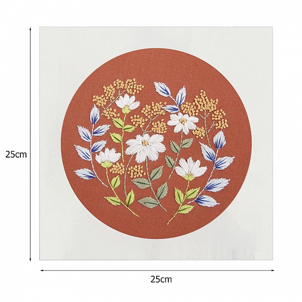Fresh Flower-Embroidery Kit(30x30cm) PW674