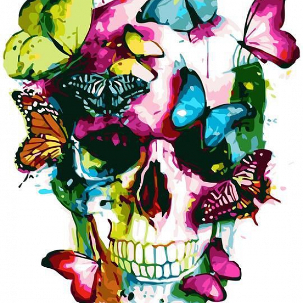 Pattern Skull Masterpiece Paint By Numbers PW158