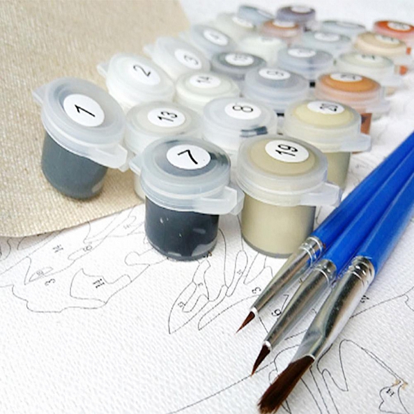 Diy Paint by Number Kits - Swimming Dog PW658