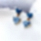 Blue Swirl Heart Earrings PWB537