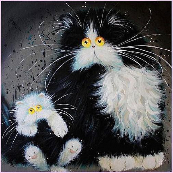 Full Drill 5D Diamond Painting Kit (DIY) - Cat Collection PW442