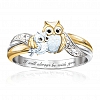 Cute Owl Crystal Ring PWB004