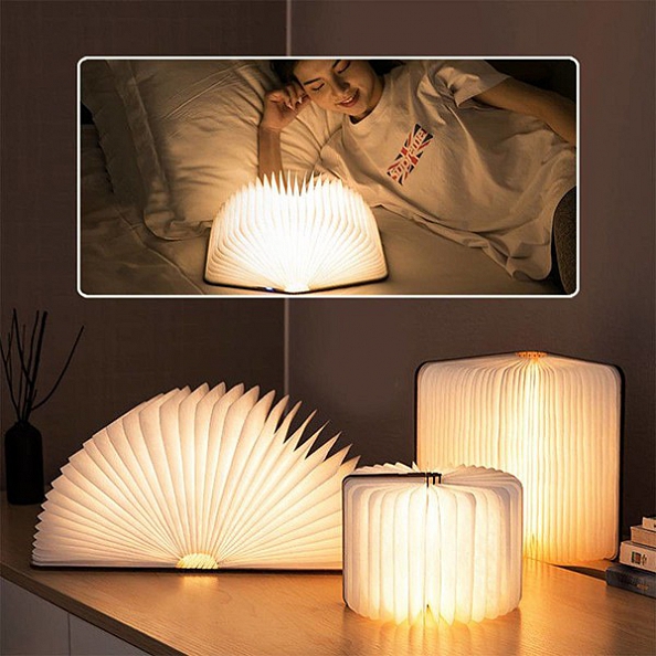 Custom Amazing Book Lamp Desk, Reading, Floor Night Light - White And Black PW040