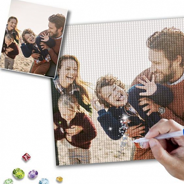 DIY Custom Family Photo Diamond Painting PW212