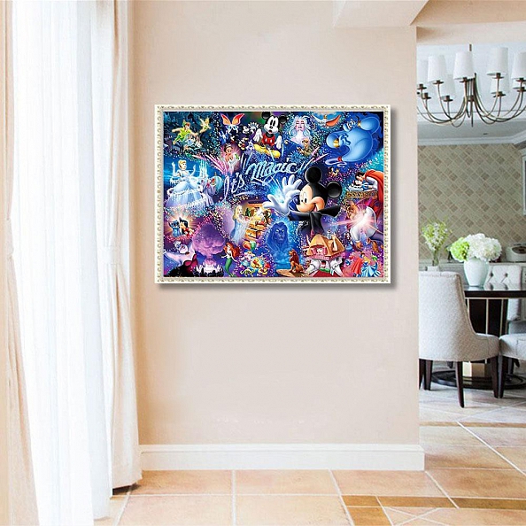 DIY Full Drill Round Diamond Painting - Mickey Mouse PW688