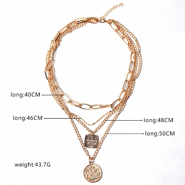 Fashion personality multi-layer necklace PWB074