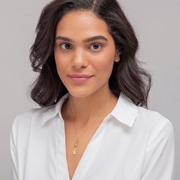 Vertical Mother’s Necklace With Kids PW831