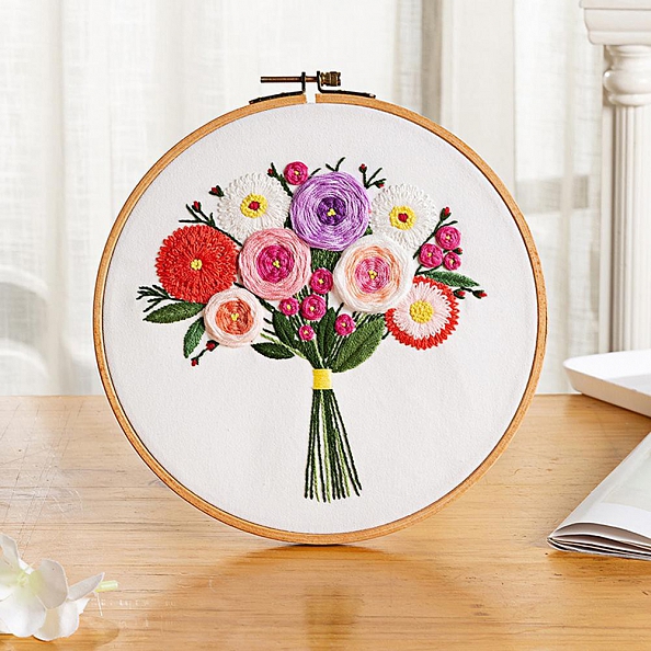 Bouquet-Embroidery Kit(30x30cm) PW677