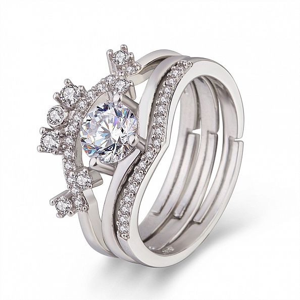 2 in 1 Couple Fashion Open Ring PW852