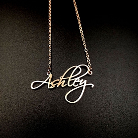 Custom Titanium steel name necklace PW058