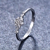 S925 Sterling Silver Snowflake Ring PWB241